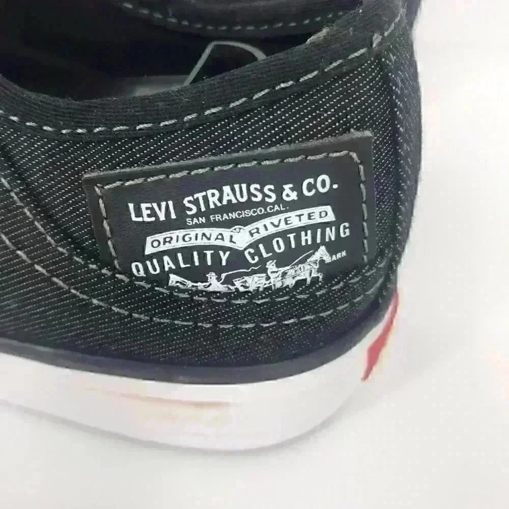 Levi’s Stan Buck C Men’s Sneakers Size 8 Black Denim Retro Comfort Casual